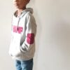 Boys Ash-White Casual Hoodie