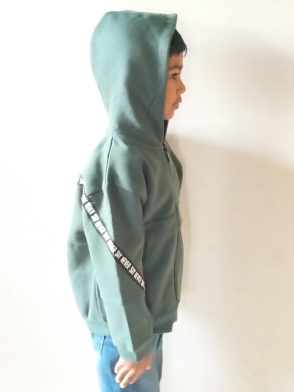 Boys Premium Lt. Green Zipper Hoodie – Soft & Comfortable Winter Wear