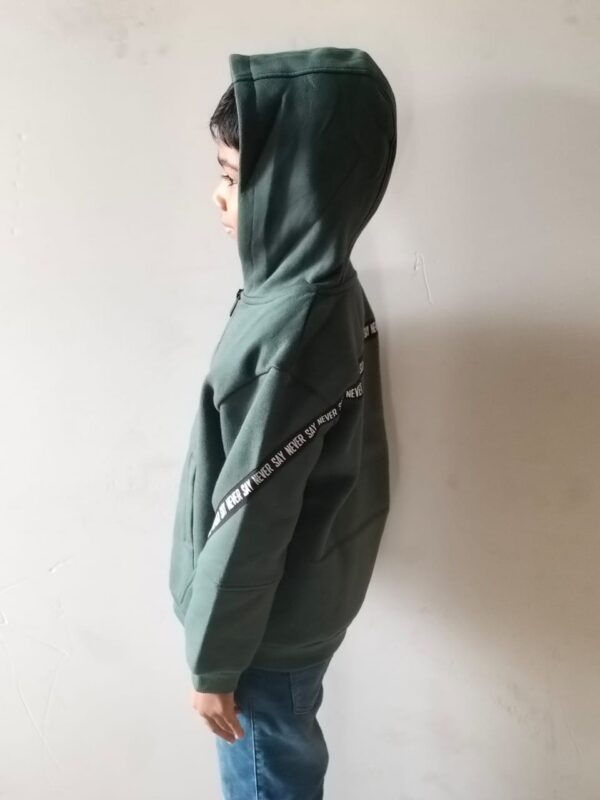 Boys Premium Lt. Green Zipper Hoodie – Soft & Comfortable Winter Wear
