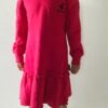 Girls Long Hoodie Dress – Red