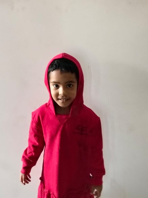 Girls Long Hoodie Dress – Red