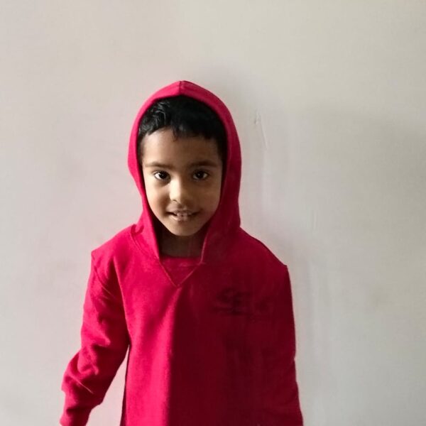 Girls Long Hoodie Dress – Red