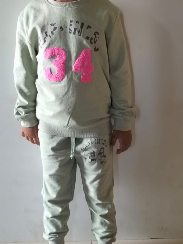 Kids Premium Lt. Green Sweatshirt & Joggers Set – Soft & Cozy Winter Wear