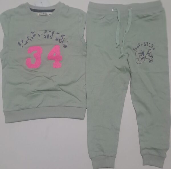 Kids Premium Lt. Green Sweatshirt & Joggers Set – Soft & Cozy Winter Wear