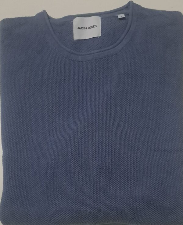 Jack & Jones Men’s Premium Textured Knit Sweater – Light Grey