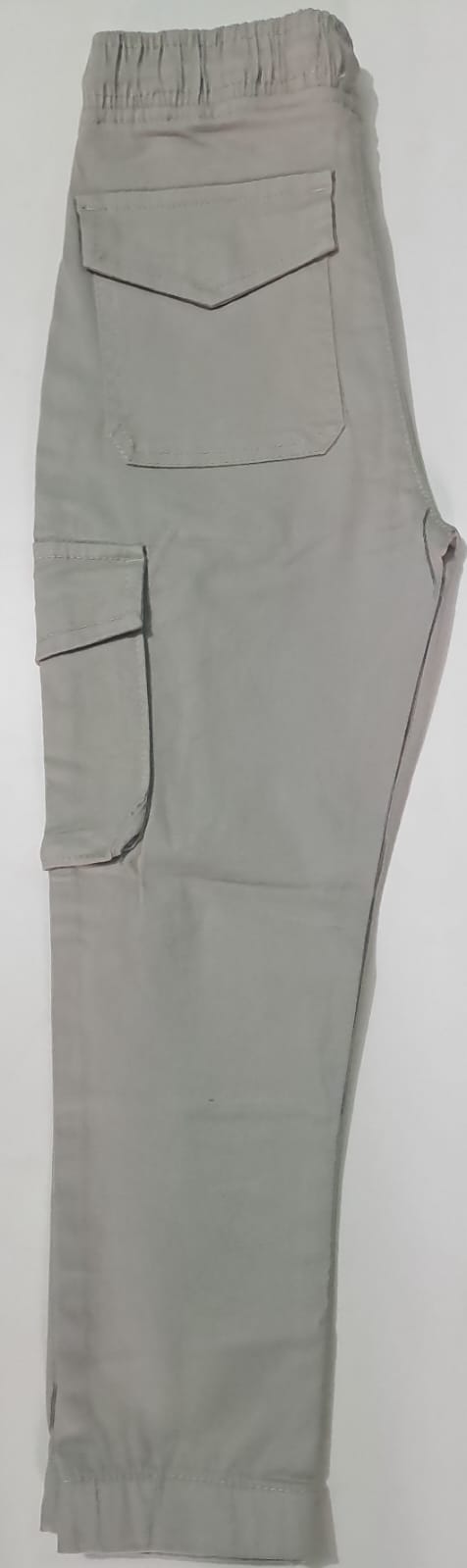 Boys’ Gabardine/Twill 6-Pocket Cargo Pant – Beige/ Off White