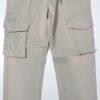 Boys’ Gabardine/Twill 6-Pocket Cargo Pant – Beige/ Off White