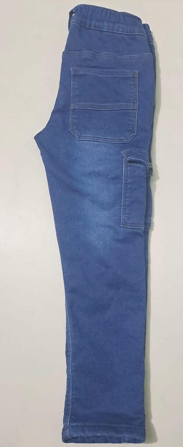 Boys’ Knit Denim 6-Pocket Baggy Pant – Blue