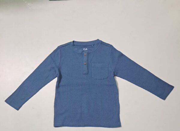 Boys’ Long Sleeve Seraphine Neck Tee – Soft Winter Rib Fabric