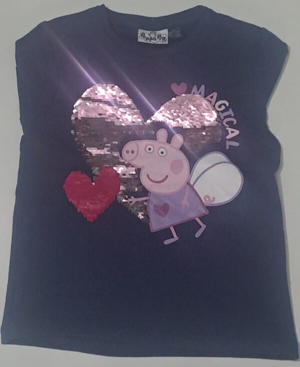 Girls’ Magical Long Sleeve Sequin Tee – Navy Blue