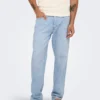 ONLY & SONS Men’s Light Blue Woven Denim Pant