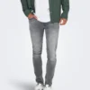 ONLY & SONS Men’s Premium Grey Woven Denim Pant